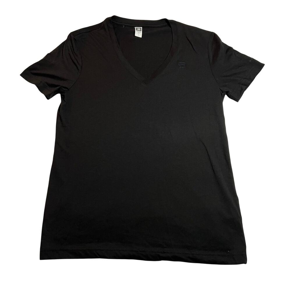 G-Star Raw Women's V-Neck T-Shirt Size Small Casual Lightweight Minimalist